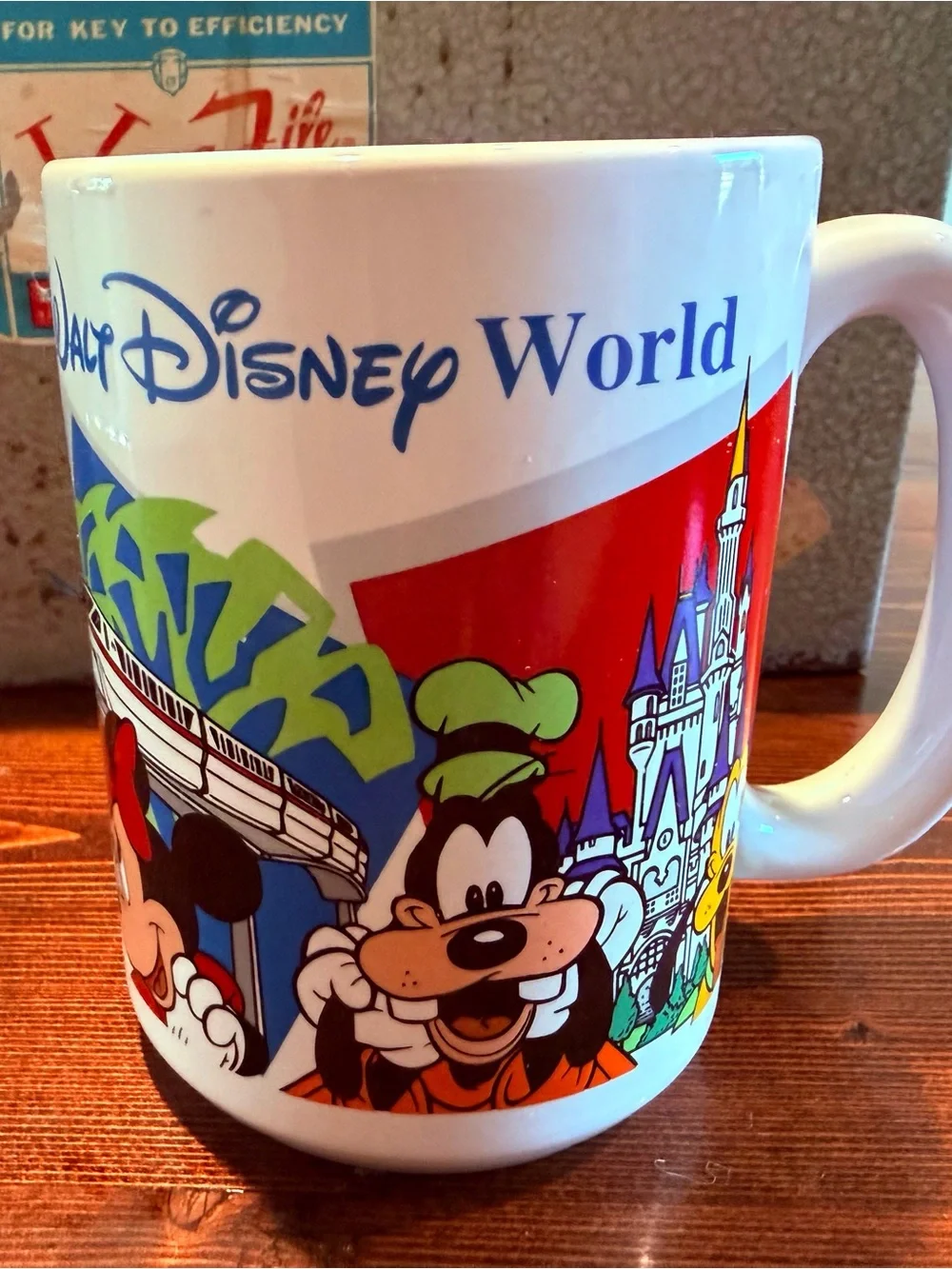 Disney White Ceramic Grandpa Mug with Colorful Character Artwork